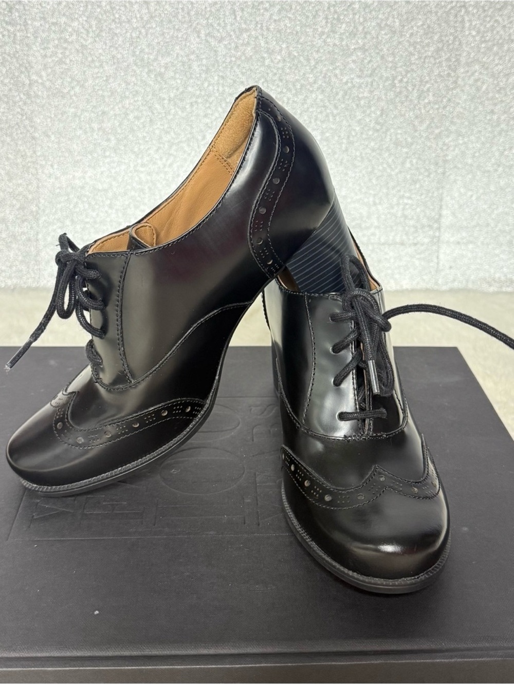 Clarks Black Lace-Up Wingtip
Heeled Oxfords - Picture 11 of 12